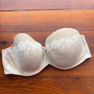 Soma Stunning Support lace detail fully lined strapless bra sz 40DDD